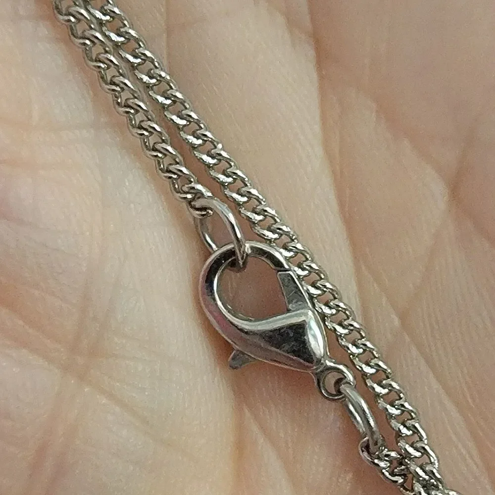 #Silver Tone Long Circle #Tassel #Necklace 26" Long #NWOT - Picture 3 of 6